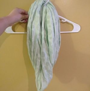 Circle mint green infinity scarf